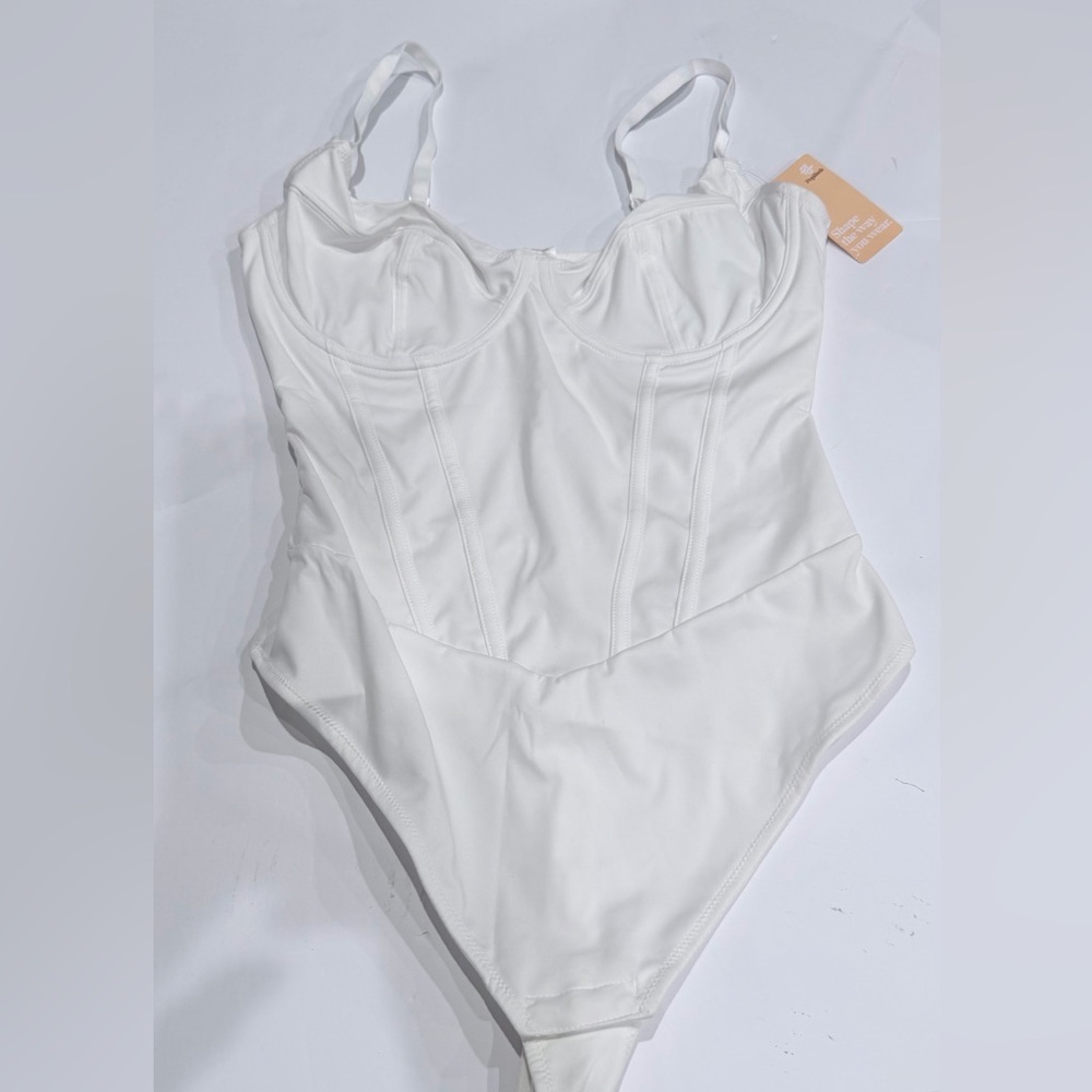 Women's White Shapewear Bodysuit